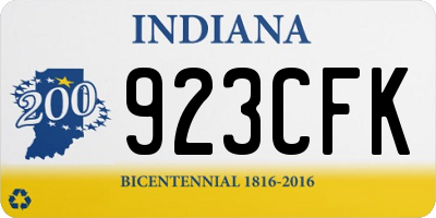 IN license plate 923CFK
