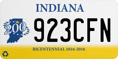 IN license plate 923CFN