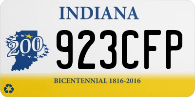 IN license plate 923CFP