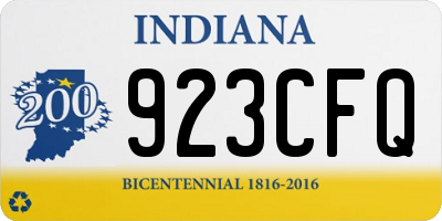 IN license plate 923CFQ