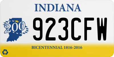 IN license plate 923CFW