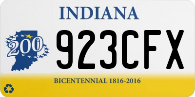 IN license plate 923CFX
