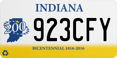 IN license plate 923CFY