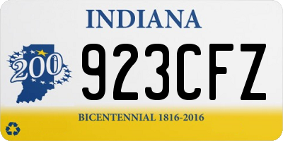 IN license plate 923CFZ