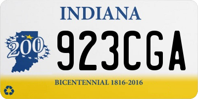 IN license plate 923CGA