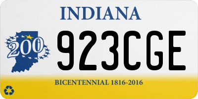 IN license plate 923CGE