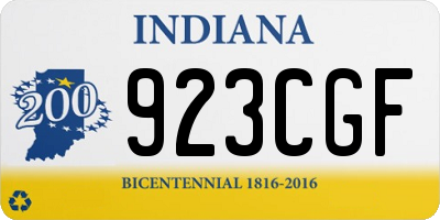 IN license plate 923CGF