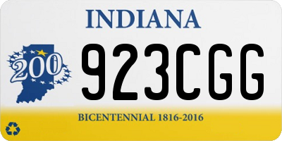 IN license plate 923CGG