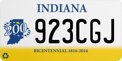 IN license plate 923CGJ