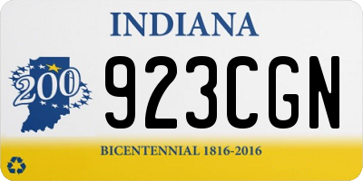 IN license plate 923CGN