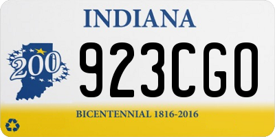 IN license plate 923CGO