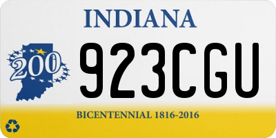IN license plate 923CGU