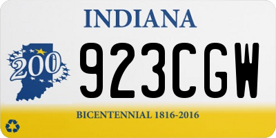 IN license plate 923CGW