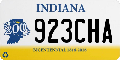 IN license plate 923CHA