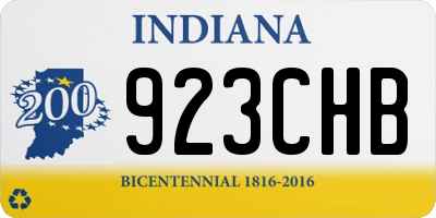 IN license plate 923CHB