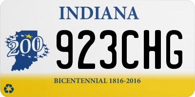 IN license plate 923CHG