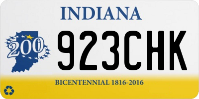 IN license plate 923CHK