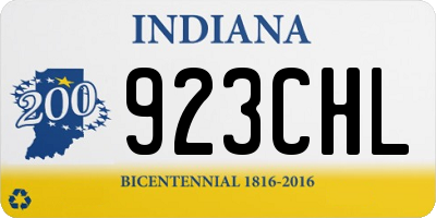 IN license plate 923CHL