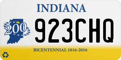 IN license plate 923CHQ