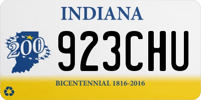 IN license plate 923CHU