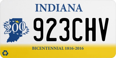 IN license plate 923CHV