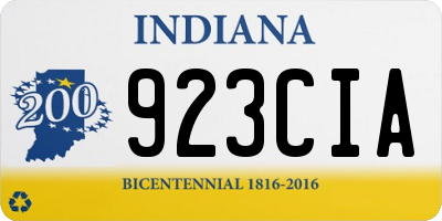IN license plate 923CIA
