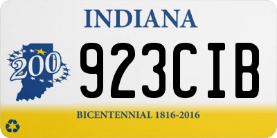 IN license plate 923CIB