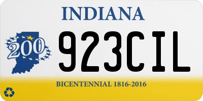 IN license plate 923CIL