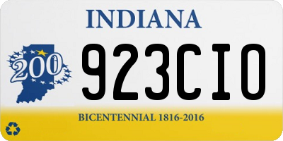 IN license plate 923CIO