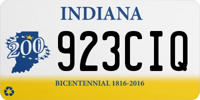 IN license plate 923CIQ