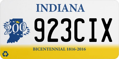 IN license plate 923CIX