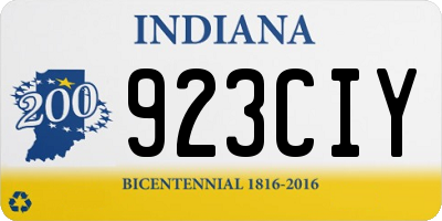 IN license plate 923CIY