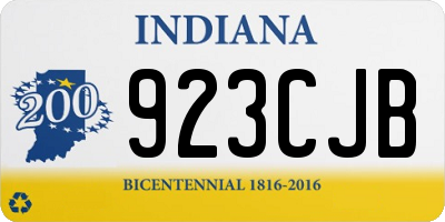 IN license plate 923CJB