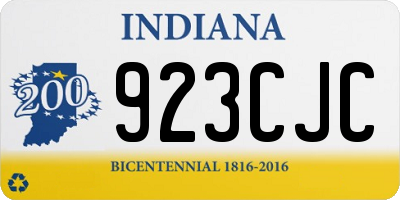 IN license plate 923CJC