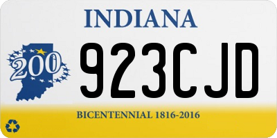 IN license plate 923CJD