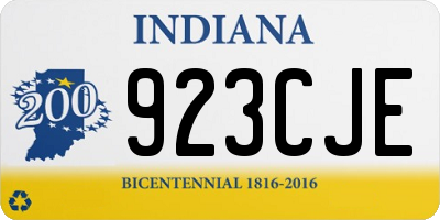 IN license plate 923CJE