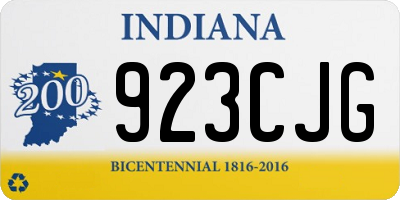 IN license plate 923CJG