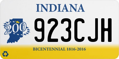IN license plate 923CJH