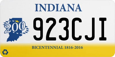 IN license plate 923CJI