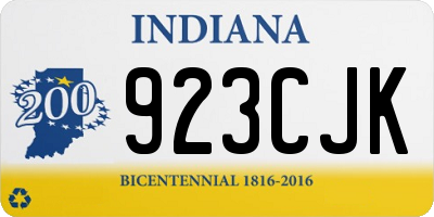 IN license plate 923CJK