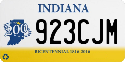 IN license plate 923CJM