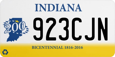 IN license plate 923CJN