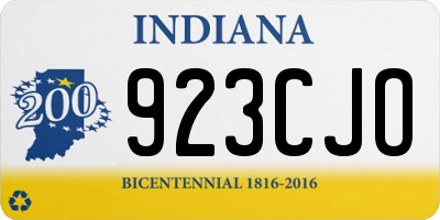 IN license plate 923CJO