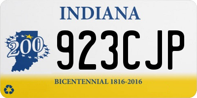 IN license plate 923CJP