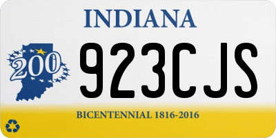 IN license plate 923CJS