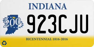 IN license plate 923CJU
