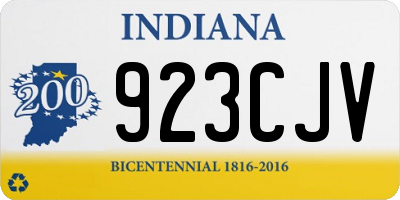 IN license plate 923CJV