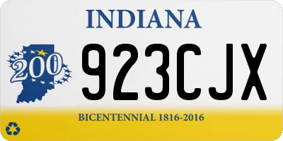 IN license plate 923CJX
