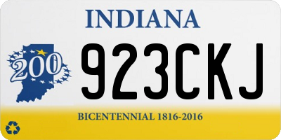 IN license plate 923CKJ