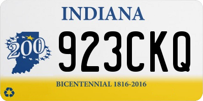 IN license plate 923CKQ